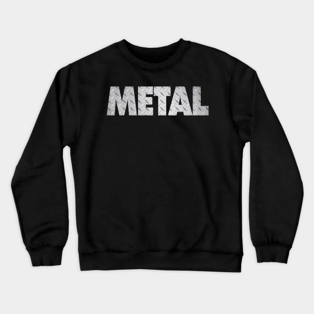 Diamond Plate METAL Crewneck Sweatshirt by RainingSpiders